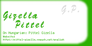 gizella pittel business card